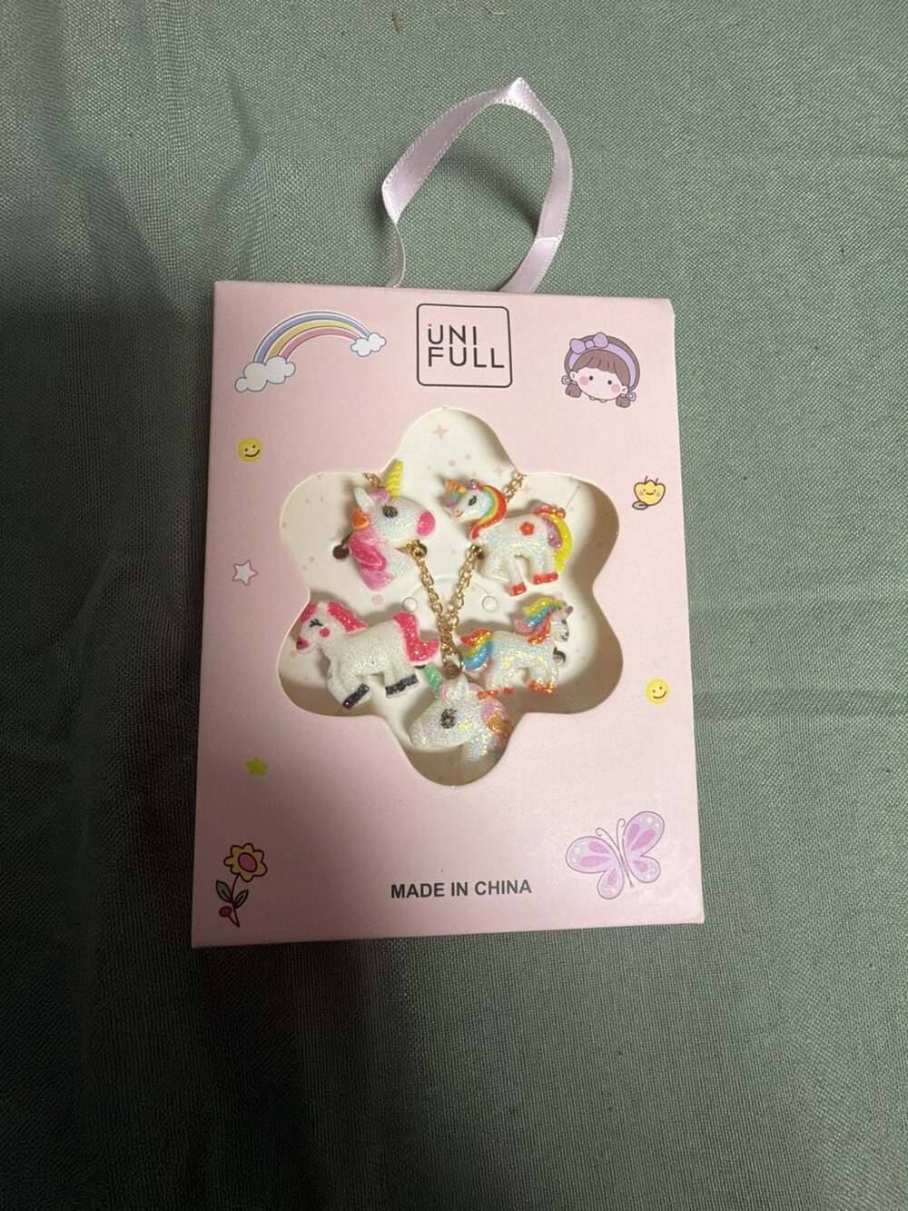 Unicorn Rings and Necklace Set